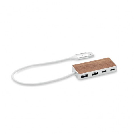 4 portos USB hub, 27,5cm kábel